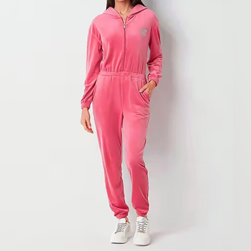Juicy Couture Pink Velour Jumpsuit – Women’s Size S